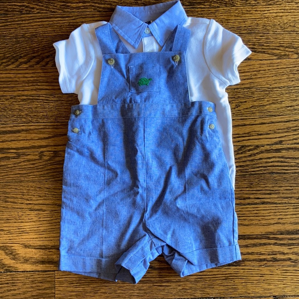 Janie and Jack infant overall gift set